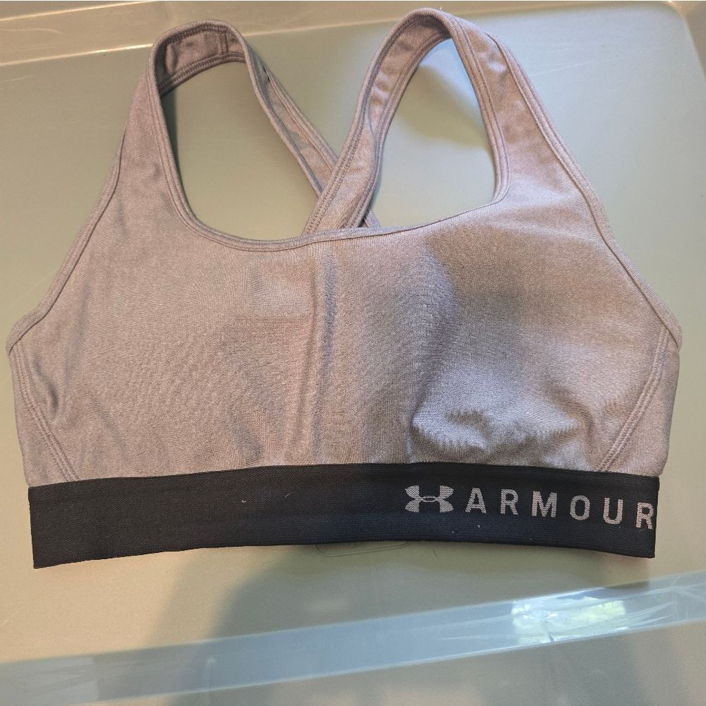 Under Armour Mid Crossback Sports Bra. Purple Sz Small